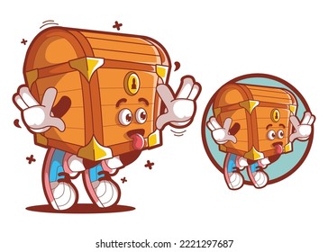 Treasure cartoon mascot characters Illustration 