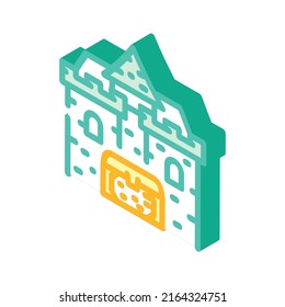 treasure castle isometric icon vector. treasure castle sign. isolated symbol illustration
