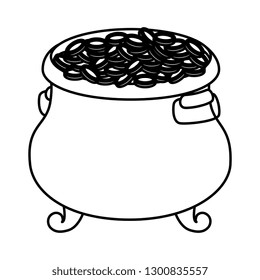 treasure cauldron with coins