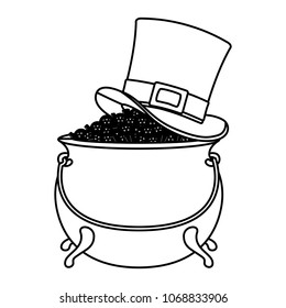 treasure cauldron with elf hat saint patrick