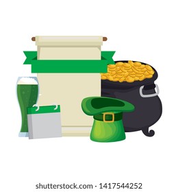 treasure cauldron with hat and beer