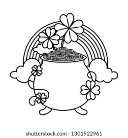 treasure cauldron with rainbow