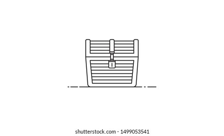 Treasure Chest Box flat design vector illustration