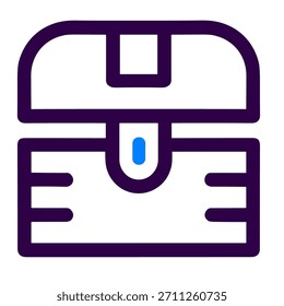 Ilustración vectorial de icono de caja de cofre del tesoro