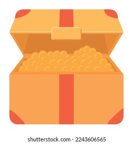 treasure chest design over white