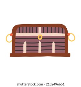 Treasure chest Doodle illustration Treasure Hand drawn nursery baby scandinavian style, kids clipart naive art