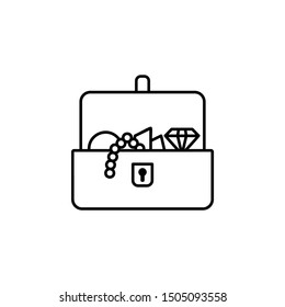 Treasure chest, fairy tale icon. Element of fairy Tale icon