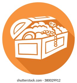 treasure chest flat icon