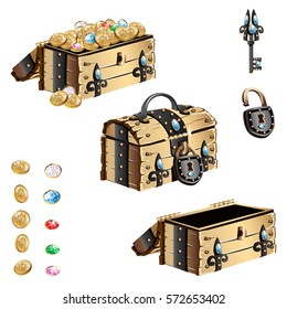 treasure chest with forged decorated