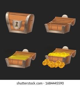 Atesora juego de pecho ui conjunto de iconos.