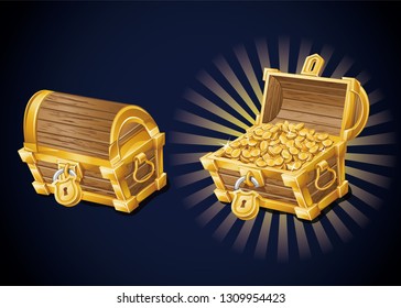 Treasure chest for games