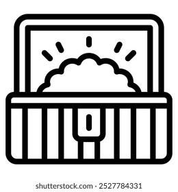 Ilustración de icono de Vector de juego de cofre del tesoro