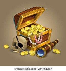 Treasure Chest with gold