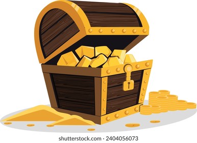 treasure chest with gold coins