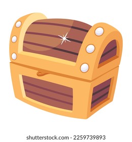 Treasure chest icon in a 2d style 