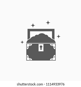 Treasure Chest Icon, Treasure Box Vector