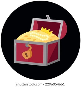 Treasure chest icon clipart avatar isolated vector illustration