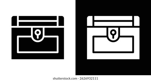 Treasure chest icon concept, vector illustration