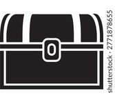 Treasure chest icon illustration isolated on white background