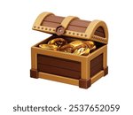 treasure chest icon illustration render 3d illustration