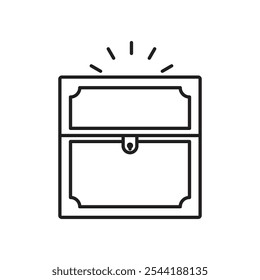 Treasure chest icon. isolated vector icon.