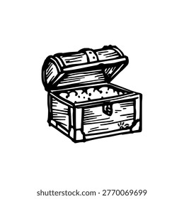 Treasure chest icon logo