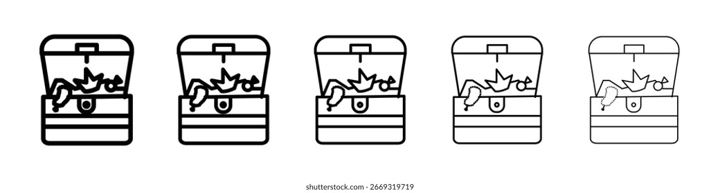 Treasure chest icon for mobile concept and web design.