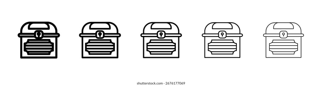 Icono del cofre del tesoro para el concepto móvil y el Diseño web.
