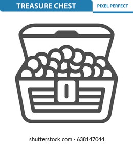 Treasure Chest Icon. Professional, pixel perfect icons optimized for both large and small resolutions. EPS 8 format. 12x size for preview.