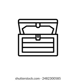 Conjunto de iconos del cofre del tesoro Ilustraciones de riquezas ocultas para proyectos de aventura y fantasía