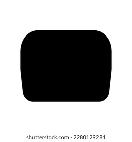 Treasure chest icon, silhouette vector illustration in trendy style. Editable graphic resources for many purposes.
