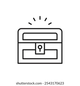 Treasure chest icon. simple vecor icon.