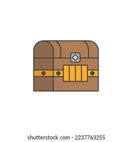 the treasure chest icon is suitable for your web, apk or project with a medieval theme