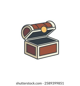 Treasure Chest icon symbol vector illustration isolated on white background