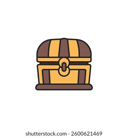 Treasure Chest icon symbol vector illustration isolated on white background