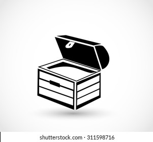 Treasure Chest Icon Vector