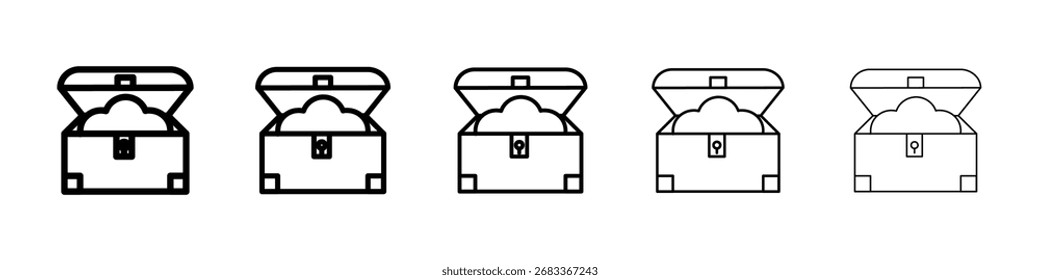 Ilustración de Arte vectorial de icono de cofre del tesoro