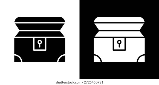 Tesouro ícone de peito gráficos vetoriais. sinal vetorial preenchido, ilustração de símbolo.