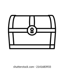 treasure chest icon. vector illustration