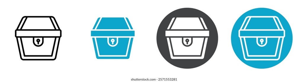 treasure chest icon Vector illustration in black