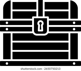 Ilustración vectorial de icono de cofre del tesoro