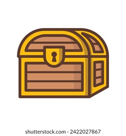 Treasure Chest Icon Vector En Diseño De Moda