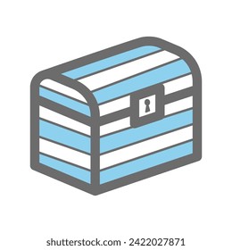 Treasure Chest Icon Vector En Diseño De Moda