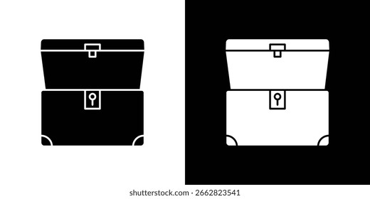 Gráficos escalables del Vector del icono del cofre del tesoro