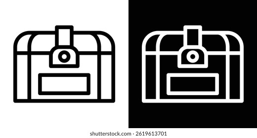 Treasure chest icon Vector symbol in trendy flat style