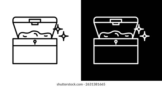 Treasure chest icon vector for web, computer and mobile apps