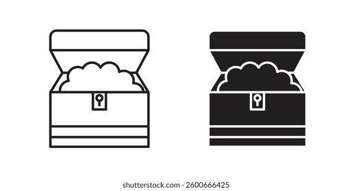 Treasure chest icons graphics set vectors