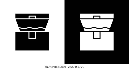 Treasure chest icons set. vector icons designed in filled style