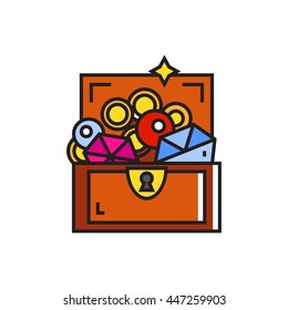 Treasure Chest Line Icon