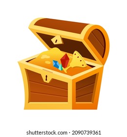 Treasure chest - modern flat design style single isolated object